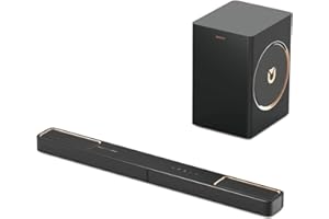 ULTIMEA Soundbar do TV z Dolby Atmos, 3.1.2 Kanałowy System Dźwięku Przestrzennego z Subwooferem 6.5", Kino Domowe, Głośniki do Telewizora z HDMI eARC i BT 5.4, Skywave F30 Boom