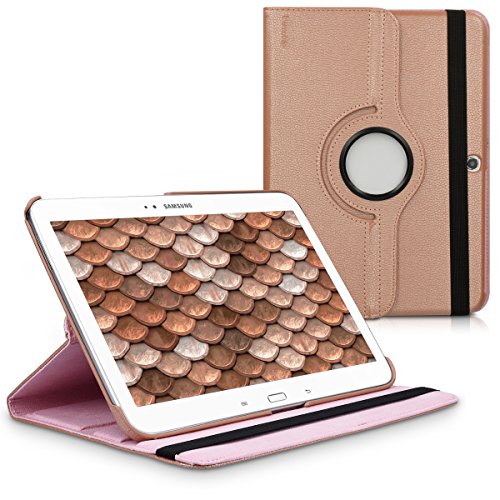 kwmobile Hülle für Samsung Galaxy Tab 3 10.1 P5200 / P5210 / P5220 - 360° Standfunktion Case Tablet Schutzhülle Kunstleder - Smart Cover Tabletcase Rosegold