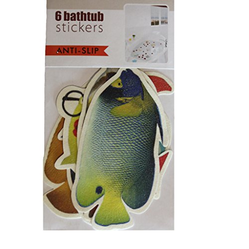 Anti Rutsch Sticker für Duschen 6 er Set Motiv Fische Badewanne Dusch Bad - 2