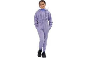 Towelbay 2 Piece Kids Girls Tracksuit Hoodie Jogging Bottom Loungewear Active wear Kids and Teenagers Crop Tracksuit Set Casual -7 to 14 Years