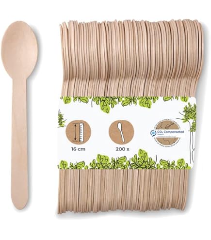 5000 Cucchiaini Legno Betulla 11cm - Bio, Compostabili, Per Ristoranti