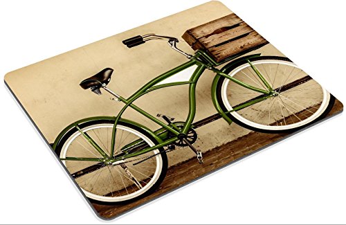 Liili Mauspad Naturkautschuk Mousepad im Retro-Stil Sepia Bild von einem Vintage Beach Cruiser Fahrrad mit Holzkiste Bild-ID 21576496 - 2