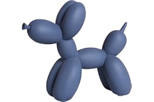 Keho Keho Kehongdun Resin Puppy Balloon Dog Tabletop Decoration Creative Family Ornament Soft Decorations Party Photo Props, Desktop Living Room Cake Bakery Shop Resin Crafts (Blue)