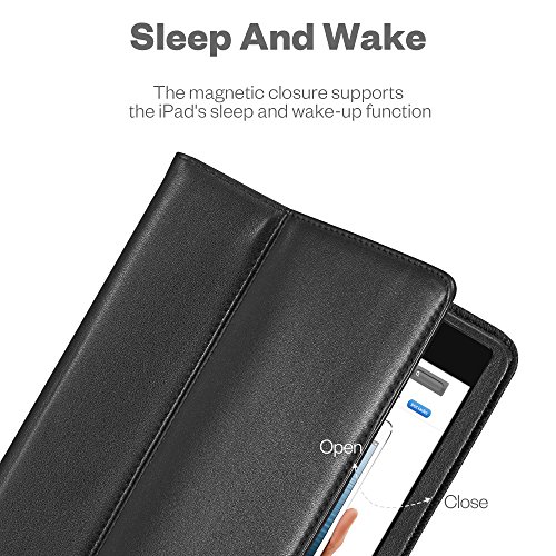 KAVAJ iPad mini Hülle Echtleder Case „Berlin“ für das Apple iPad mini Schwarz aus echtem Leder mit Stand und Auto Schlaf/Aufwachenen Funktion. Dünnes Smart-Cover Schutzhülle Tasche für die iPad mini Generation - 3