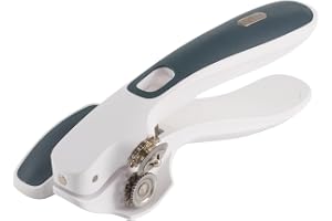 Zyliss E930043 konservöppnare Lock n Lift, Vit/Grå, Konservöppnare, tennöppnare, öppnare magnet på toppen lyfter locket säker
