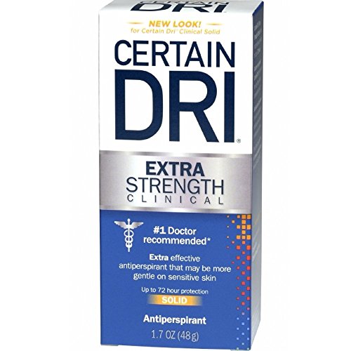 Certain Dri Antitranspirante sólido para una transpiración excesiva, 1.7 oz