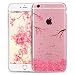 Produktbild iPhone 6SPlus Hülle,iPhone 6Plus Hülle, iPhone 6/6SPlus 5,5 Zoll Crystal Case Hülle Klare Ultradünne Silikon Gel Schutzhülle Durchsichtig,Blumen Pflaumenblüte Malerei Muster Glänzend Glitzer Kristall Transparent TPU Silikon Schutz Handy Hülle Case Tasche Etui Bumper für Apple iPhone 6/6s (5,5 Zoll) – Pflaumenblüte