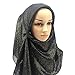 Produktbild Zolimx Wrap Kappe, Muslimische Frauen Glitzernde Ramadan Schal Schal Kopf Abdeckung Kopftuch Schalldämpfer (Schwarz)