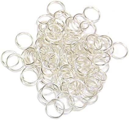 SF21 250 x Eyelet Jump Rings Silver Eyelet 5 mm x 0.7 mm Connector Open Rings Connection Rings Chain Accessories Jewellery Parts Crafts DIY