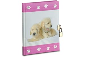 Mareli Diario secreto cachorros con candado de metal para niña