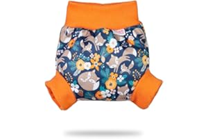 Petit Lulu Pull Up PUL Überhose Größe L (9-13 kg) | wasserdicht Schlupfüberhose für Höschenwindeln | Stoffwindeln | Hergestellt in der EU (Fox Family)