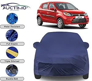 AUCTIMO Alto Lxi Car Cover / Alto Car Cover Waterproof / Alto Car Cover with Triple Stitched Fully Elastic Ultra Surface Body Protection (Navy Look)