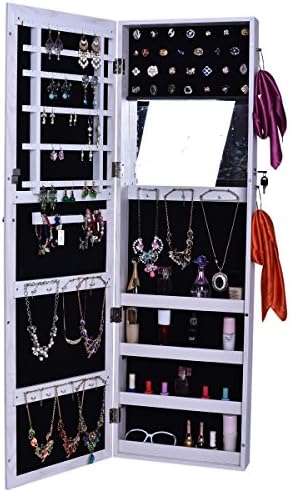 bxsg® Multifunction Wood and Mirror Cabinet Magnetic for Jewelry Storage And Organization 6128