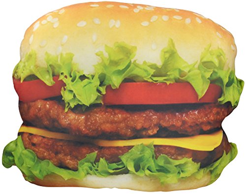 United Labels 122166 Kissen Hamburger, Polyester, bunt, 47 x 38 x 5 cm