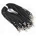 Produktbild vogholic 3 mm Lederband geflochten Halskette Schwarz für making- für Schmuck 5