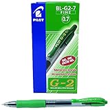 Color: verde Pilot G-2 - Bolígrafo de punta redonda, 12 unidades