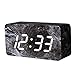 Produktbild Digitaler Wecker LED-Display Holz Wake Up Licht Lichtwecker mit 3 Gruppen Alarm Einstellung Temperatur Zeit und Datum Display Marmor Muster Wecker für Zu Hause Schwarz