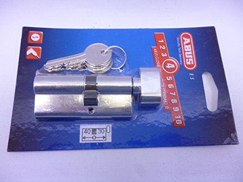 Preisvergleich Produktbild Schließzylinder, Türzylinder, Profilzylinder, 30 K / 40 mm, 5 Stifte, mit Knauf