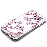 S6 Hülle , Cozy Hut TPU Case Silikon Hülle für Samsung Galaxy S6 Kratzfeste Plating TPU Handyhülle Schale Etui Protective Case Hülle Gummi Bumper Cover Schutz Schale Siliconcase Silikon Tasche Schutzhülle für Samsung Galaxy S6 – Plum Blume - 2