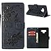 Produktbild Roreikes Samsung Galaxy Note 9 Hülle,Galaxy Note 9 Lederhülle,Handyhülle Premium PU Lederhülle Brieftasche Flip Case Tasche Wallet Cover Innere Soft TPU Silikon Quicksand-Weinglasmusterentwurf mit Integrierten Kartensteckplätzen für Samsung Galaxy Note 9 6.4Zoll-Dunkelblau