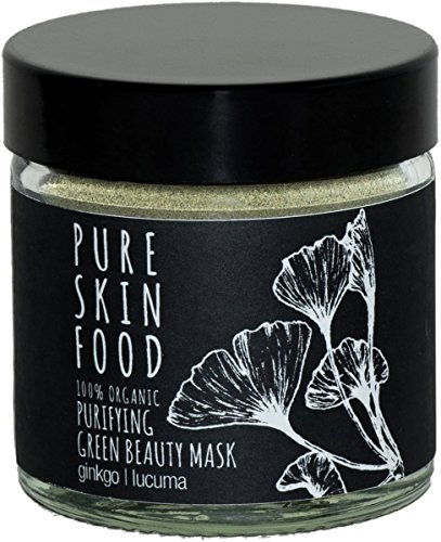 PURE SKIN FOODOrganic Green Superfood Mask for Blemished Skin & Combination Skin | Against Blemishes & Pimples | 100% Organic Certified Ingredients & Vegan | 60 ml