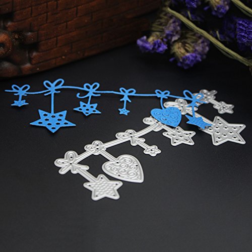 Amazingdeal365 Deko Metall Form Stanzschablonen Schablonen Schneiden DIY Dekor Sammelalbum Karten Buchzeichen Lesezeichen als Geschenk für Freunde Geburtstag Kinder,Kindergarten Hobby Schule Handarbeit Unterricht usw. Ein tolles Geschenk! - 6