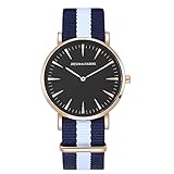 JOESON LEADERS Damen Uhr Analog Quarz mit Nylon Armband