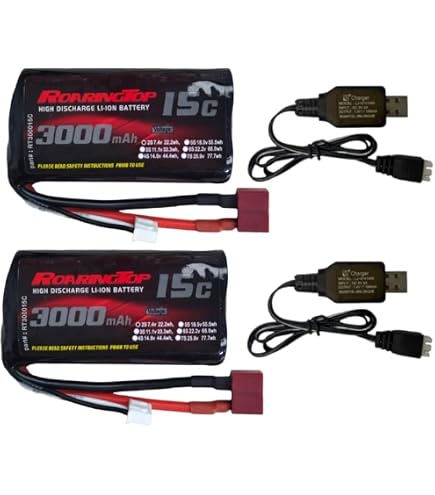 XML Battery 7.2v 2200mAh Li-ion PCB Protected Battery Pack Replacement for RC Car and More