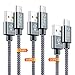 Price comparison product image USB C Cable,[3-Pack,2m+2m+1m] Fast USB Type C Charger Cable Sync Lead,Nylon Braided Charging Cable Wire for Samsung Galaxy S8 S9 Plus Note 9/8,Google Pixel 2/XL,Sony Xperia,XZ1,Huawei P9 P10