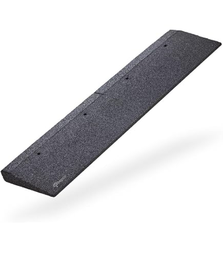Lot De 2 Rampes De Trottoir Bepco 50x25x5 Cm - Caoutchouc Noir Avec Fixation