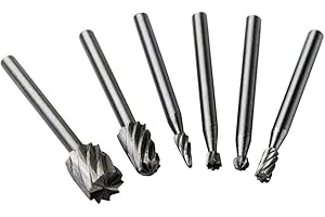 EBILUN Lot de 6 fraises de fraises rotatives de 3 mm pour la sculpture sur bois