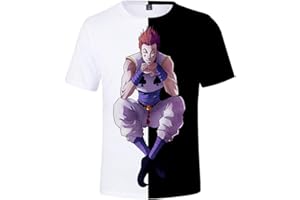 Maisley Hunter × Hunter Hisoka Camiseta Cosplay Verano Corta Blusa Tshirt Manga Corta Casual para Hombres Mujeres