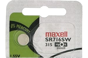 One (1) X Maxell 315 SR716SW SB-AT Silver Oxide Watch Battery 1.55v Blister Packed by Maxell