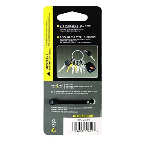 Nite Ize Bigring Stahl 8 S-Biner 0.5, Schwarz/Silber, NI-BRG-M1-R3 - 5