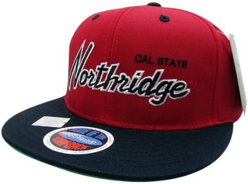 NCAA Cal State Northridge Matadors Script Style Snapback Hat, Red/Black