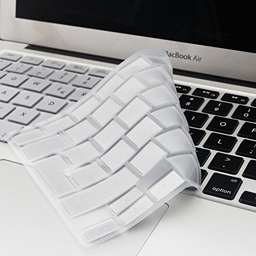iProtect Tastaturschutz QWERTZ aus rutschfestem Silikon für Apple Macbook 12 Zoll in Silber - 6