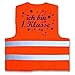 Produktbild Ich bin 1. Klasse ! Warnweste zur Einschulung Schulanfang ABC Schützen Gr. XS 120-140 cm Neonorange