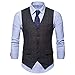 Produktbild TWBB Herren Weste Streifen Tuxedo Passen Pullover Jacke Mit Knopf Formal Waistcoat Schlank Ohne Ärmel Oberteile Tops
