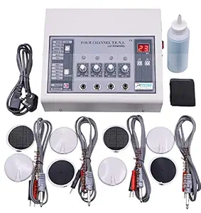 Physiotrack Tens 4 Channel Auto Mode Machine for Physiotherapy for Pain Relief Electrotherapy Machine with One Year Warranty