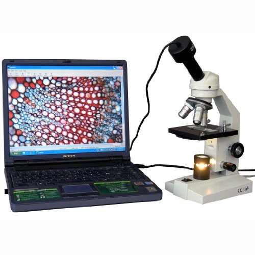 AmScope M200A-LED Cordless Monocular Compound Microscope, WF10x and WF16x Eyepieces, 40x-640x Magnification, LED Illumination, Brightfi 並行輸入品 : AmScope M200-LED Cordless Monocular Compound