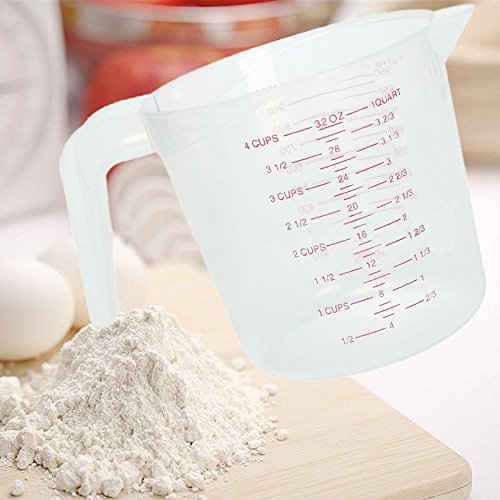 1 Stück 1000ml Handhled Kunststoffbecher Messbecher Küche (1000ml)
