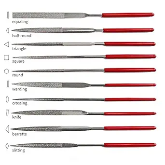 Digital Craft Size 4x160CM 10Pieces Diamond Needle File Set Metal, Ceramic, Glass, Gem, Stone, Hobbies and Crafts Jeweler Diamond Carving Craft Tool Set