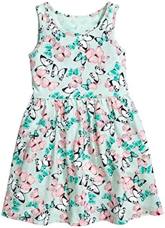 Little Maven Girls' Dress Cotton Sleeveless Princess Dress