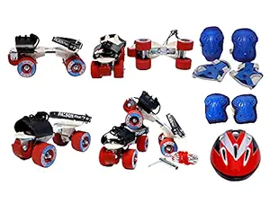 Klapp Tenacity Roller Skates Adjustable with Protective Gear and Helmet