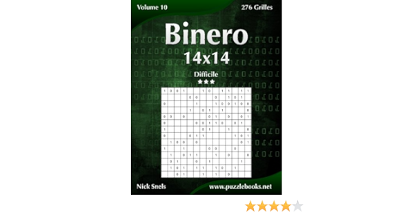 Binero 14x14 Difficile Volume 10 276 Grilles Amazon Fr Snels Nick Livres