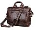 Produktbild E-Bestar Neue Herren Leder Aktentasche Herren Schultertasche Echtes Büffelleder Handtasche Laptop-Tasche für ipad und Samsung Tablet 16,5" Laptop