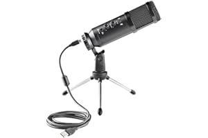 NGS GMICX-110 - USB Gaming Mikrofon mit Stativ - Interner Pop Filter - Mikrofon für Streaming, Twitch, YouTube, Podcast, Voiceovers, PC, Kompatibel mit PS4 und PS5 - Plug&Play