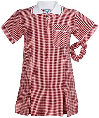 Ayra - Girl's School Gingham Summer Dress Age 3 4 5 6 7 8 10 12 14 16 18 20