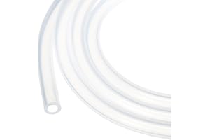Rebower 2m(7ft) Silicone Tubing 6mm ID 10mm OD Clear Industrial Plastic Tubing Pure Silicone Hoses for Pump Siphoning Draining Irrigation Brewing, 1/4" x 3/8"
