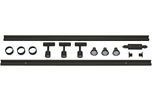 ‎SLV SLV PURI 1PHASEN-HOCHVOLT-SET | Aufbau-Schiene, Stromschienen-System |dreiflammig, schwarz, inkl. 2x1 m Hochvoltschiene, 3xPURI Längsverbinder, 2 Endkappen, 3x Dekoring, 3x LEDs